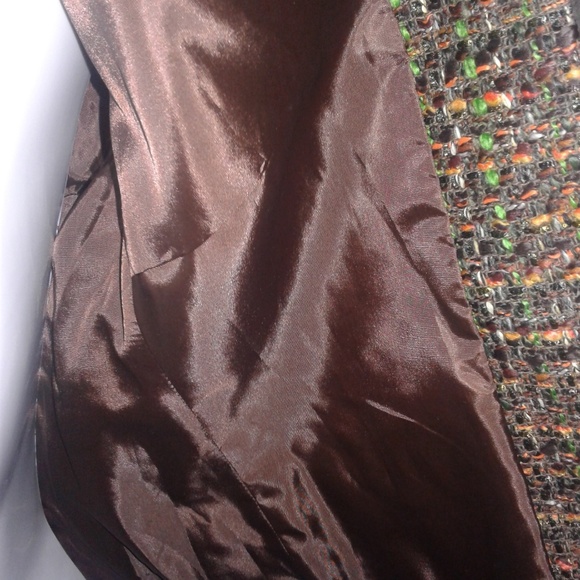 🍂Talbots Tweed Blazer w/Brown Suede Trim🍂 - Picture 5 of 6